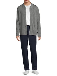 Merino Wool Button-Front Shirt