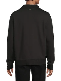 Cotton Terry Funnel-Neck Sweatshirt