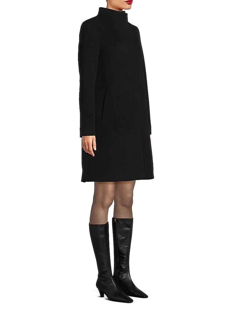 Icons Envelope Collar Mid Length Coat