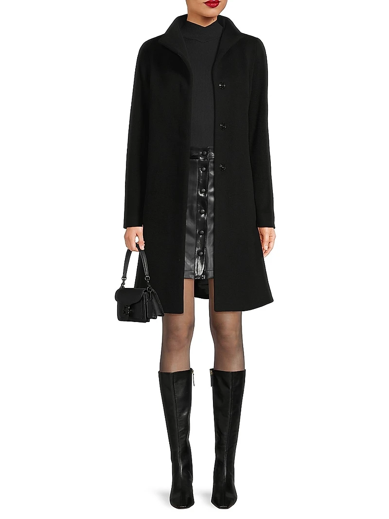 Icons Envelope Collar Mid Length Coat