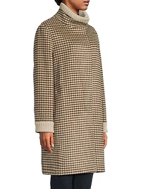 Wool Houndstooth Coat
