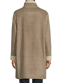 Wool Houndstooth Coat