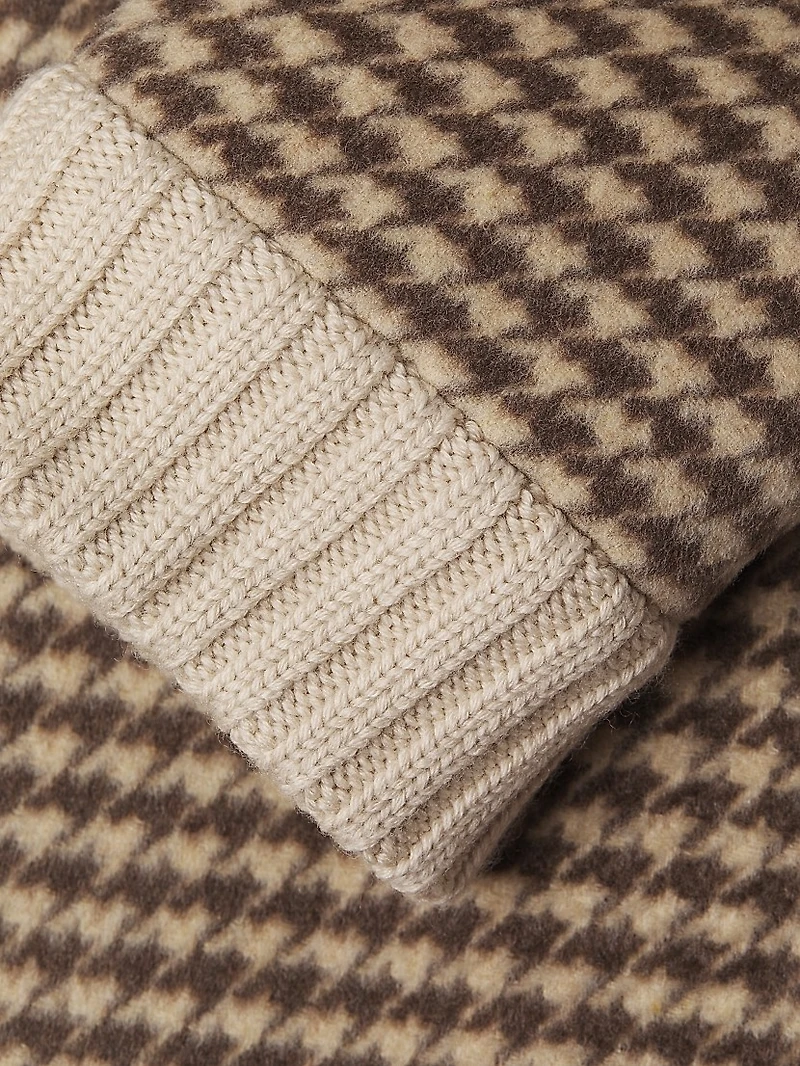 Wool Houndstooth Coat