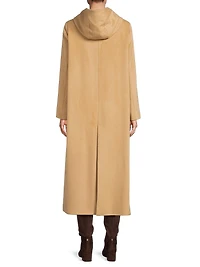 Toggle-Closure Wool Trench Coat