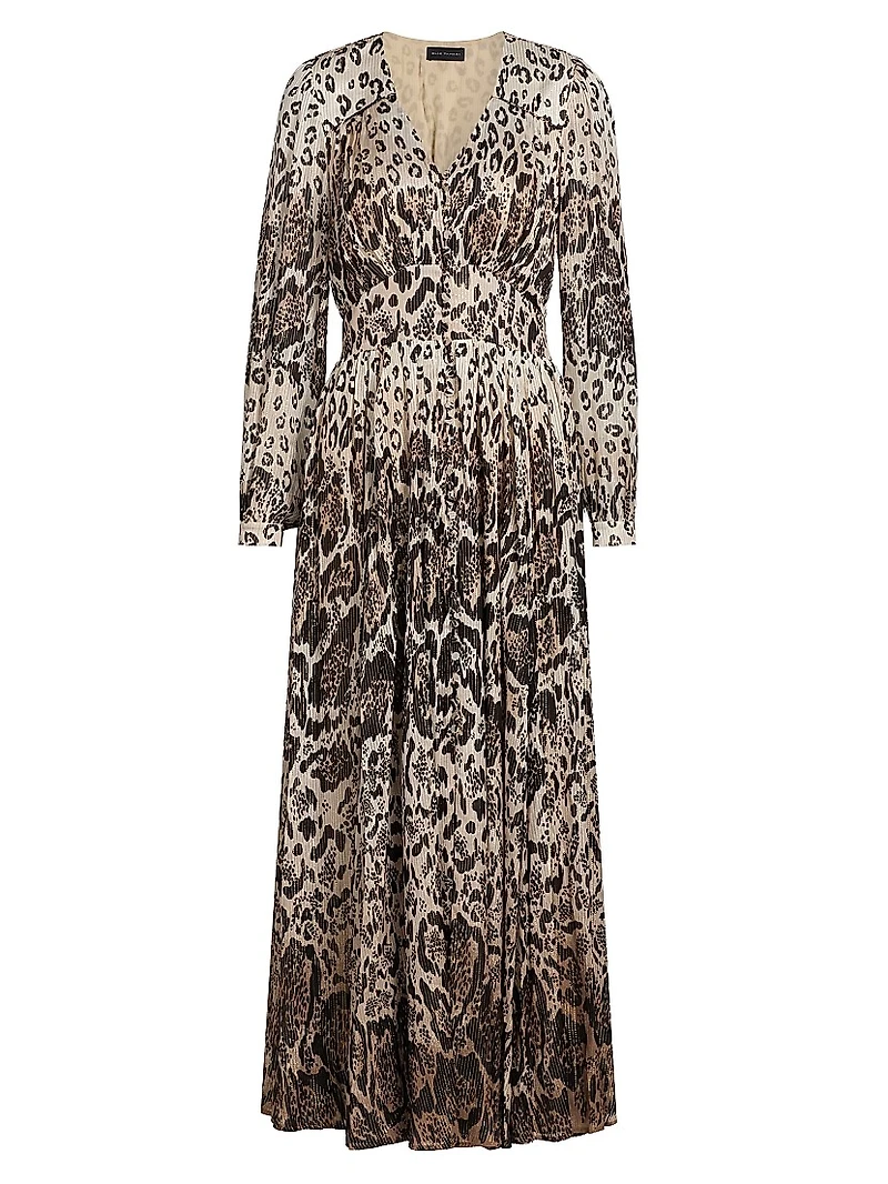 Alba Printed Silk-Blend Maxi Dress