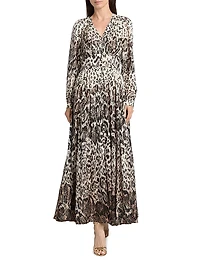 Alba Printed Silk-Blend Maxi Dress
