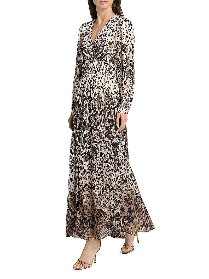 Alba Printed Silk-Blend Maxi Dress