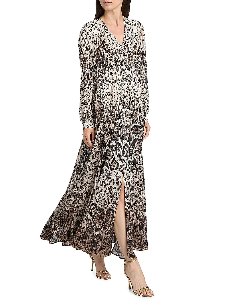 Alba Printed Silk-Blend Maxi Dress