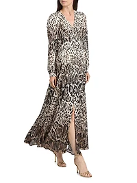 Alba Printed Silk-Blend Maxi Dress