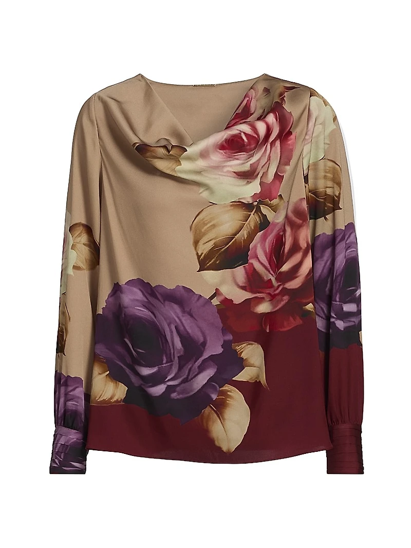 Shira Floral Silk Blouse