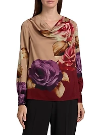 Shira Floral Silk Blouse