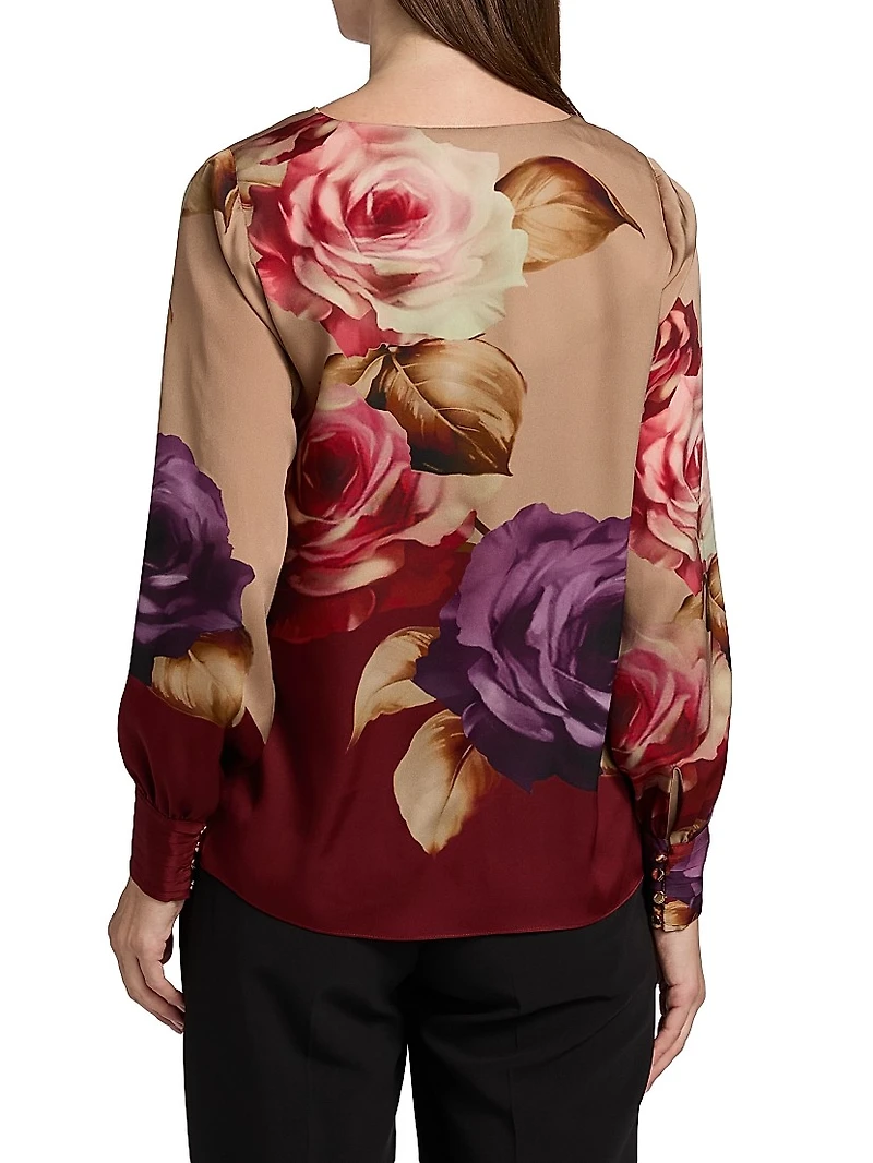 Shira Floral Silk Blouse