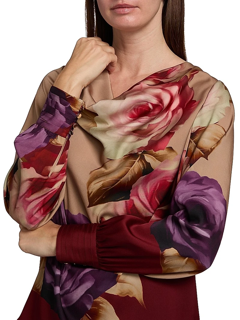 Shira Floral Silk Blouse