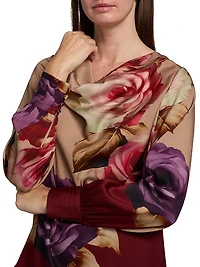 Shira Floral Silk Blouse