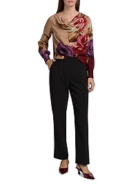 Shira Floral Silk Blouse