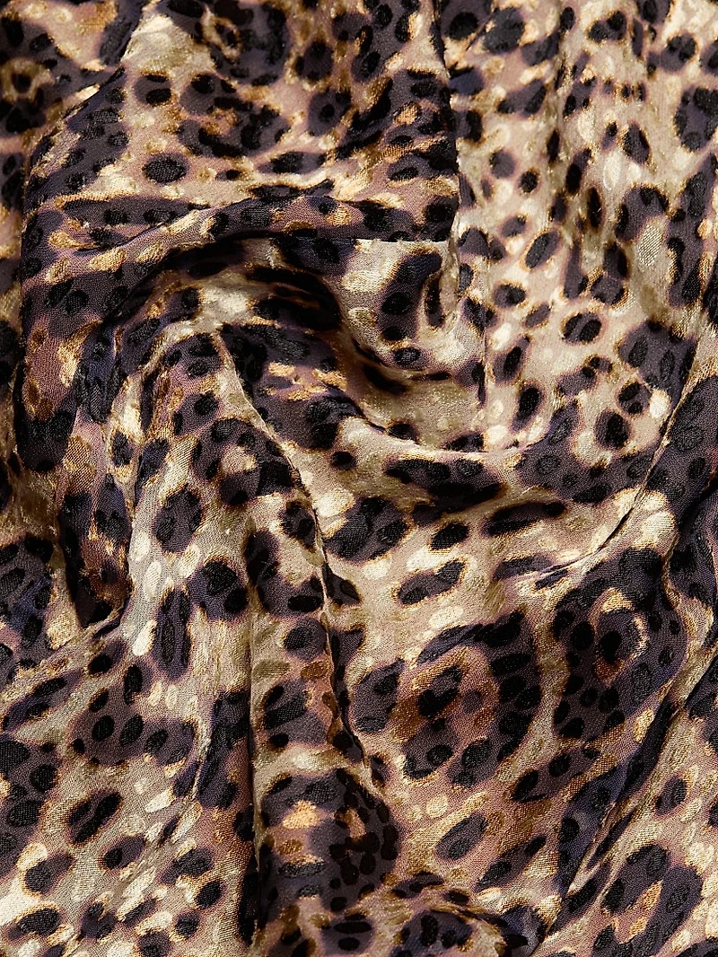 Nomi Leopard-Printed Silk-Blend Midi-Dress