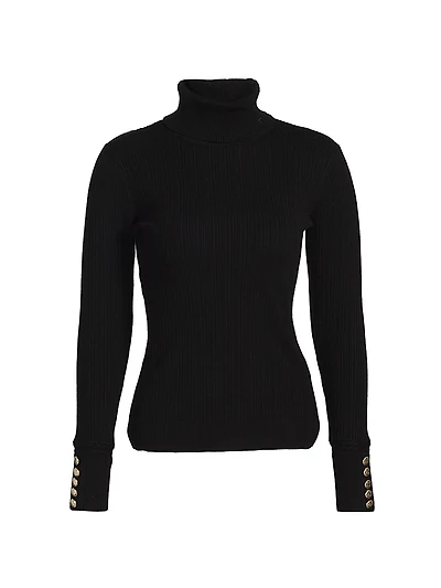 The Sif Rib-Knit Turtleneck Sweater