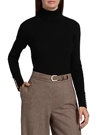 The Sif Rib-Knit Turtleneck Sweater