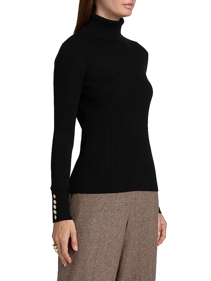 The Sif Rib-Knit Turtleneck Sweater