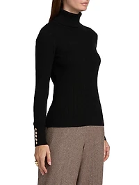 The Sif Rib-Knit Turtleneck Sweater