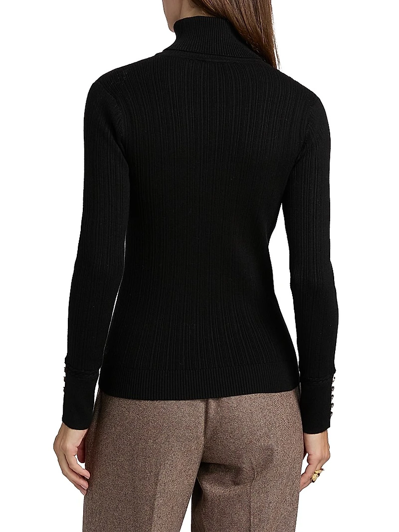 The Sif Rib-Knit Turtleneck Sweater