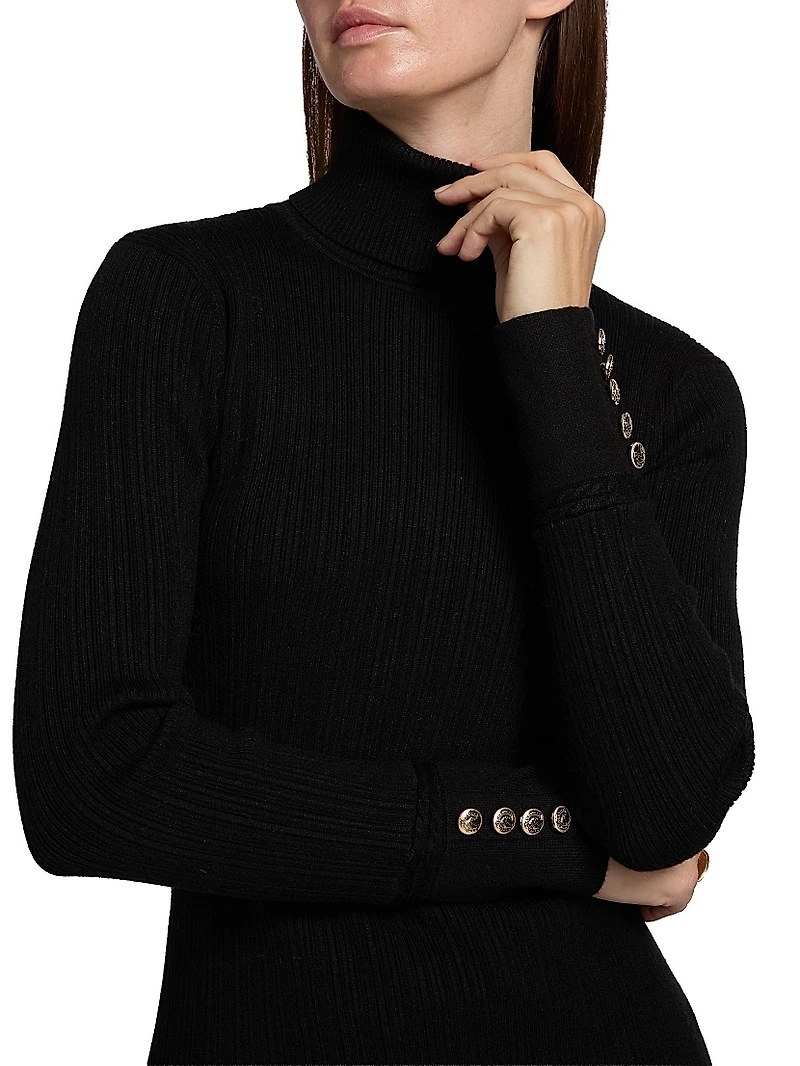 The Sif Rib-Knit Turtleneck Sweater