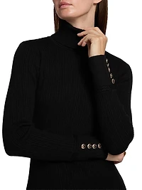 The Sif Rib-Knit Turtleneck Sweater