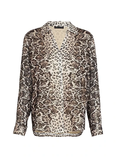 Madeline Printed Silk-Blend Blouse