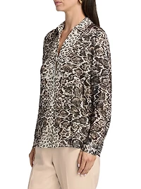 Madeline Printed Silk-Blend Blouse