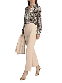 Madeline Printed Silk-Blend Blouse