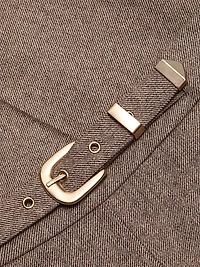 Brianne Belted Wool-Blend Trousers