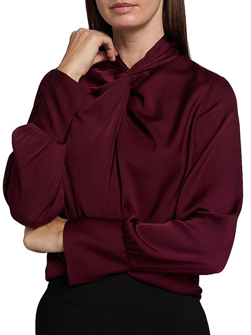 Lola Silk-Blend Blouse