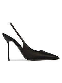 Lidia 105MM Leather Slingback Pumps