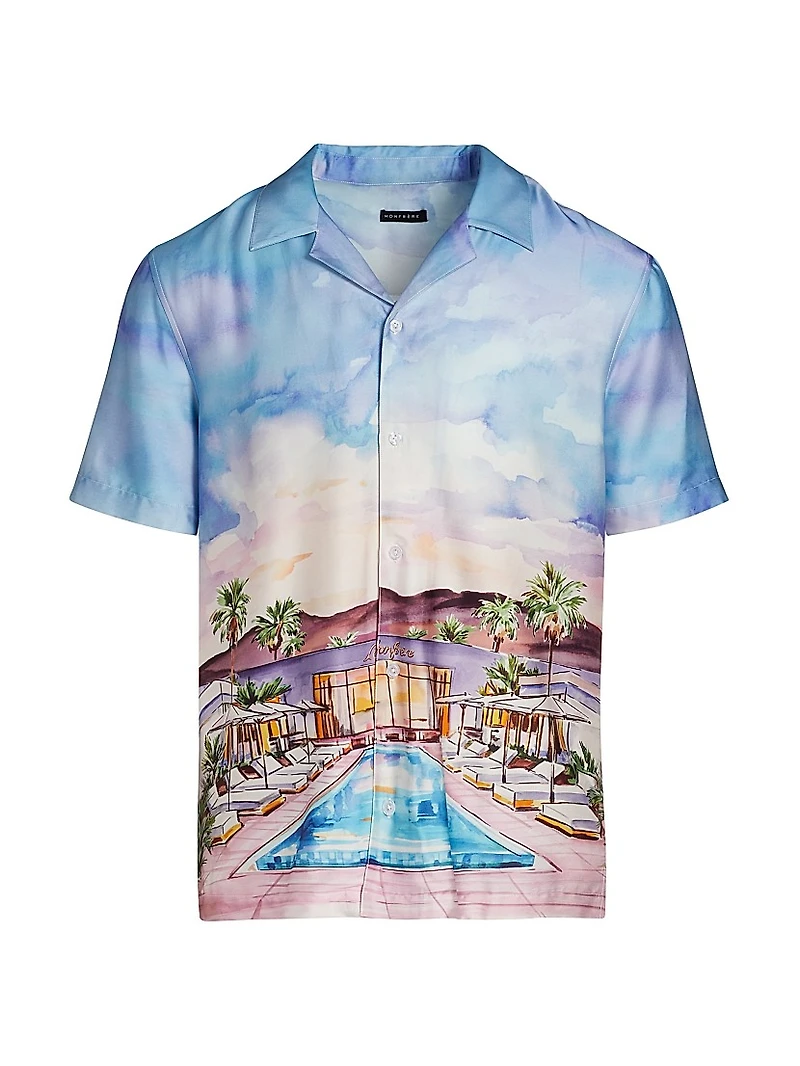 Bond Slim-Fit Graphic Camp Shirt
