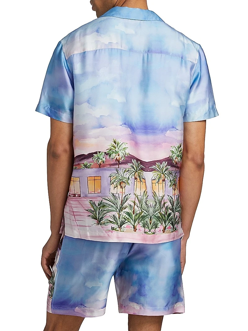 Bond Slim-Fit Graphic Camp Shirt