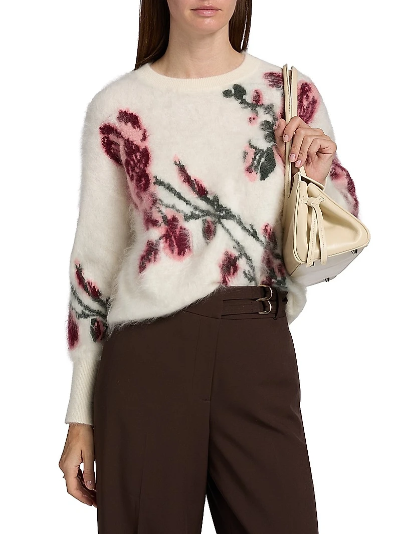 Roberta Floral Cashmere Sweater