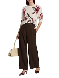 Roberta Floral Cashmere Sweater