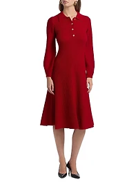 Shawna Ribbed Cashmere Midi-Dress