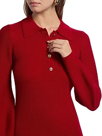 Shawna Ribbed Cashmere Midi-Dress