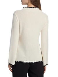 Loren Cashmere Whipstitched Sweater