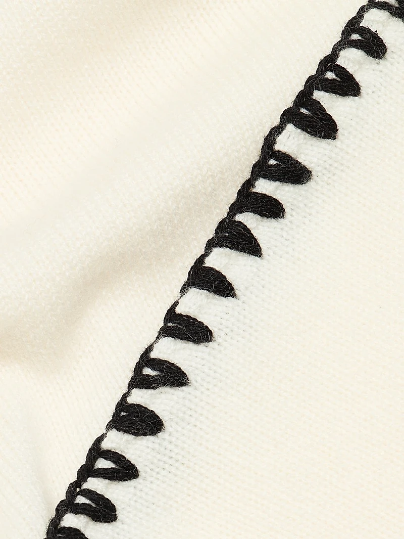 Loren Cashmere Whipstitched Sweater