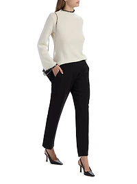 Loren Cashmere Whipstitched Sweater