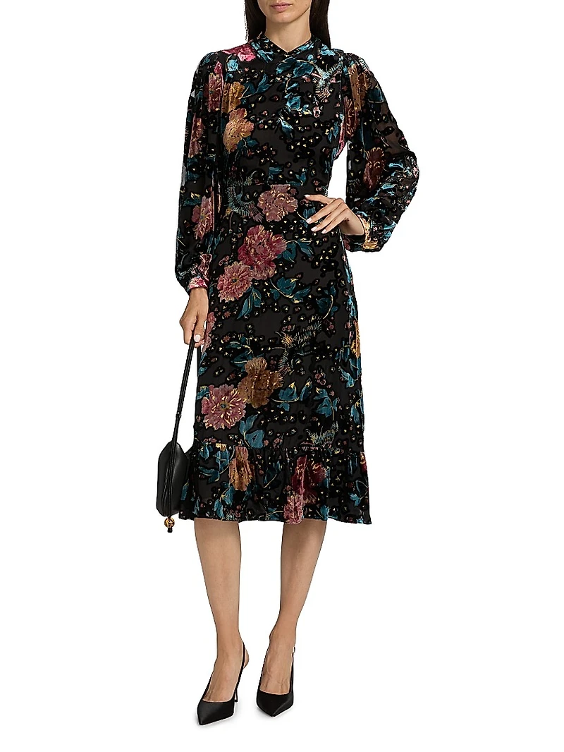 Becca Floral Midi-Dress