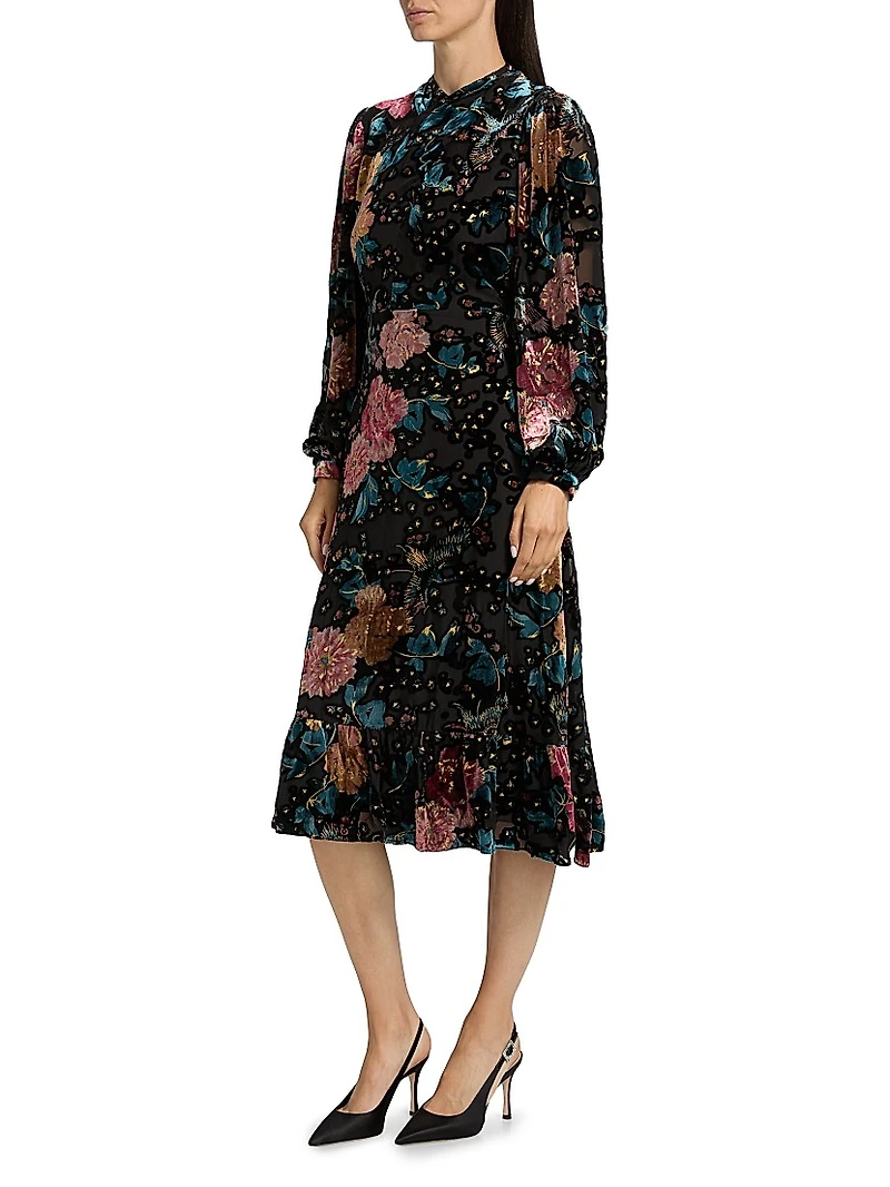 Becca Floral Midi-Dress