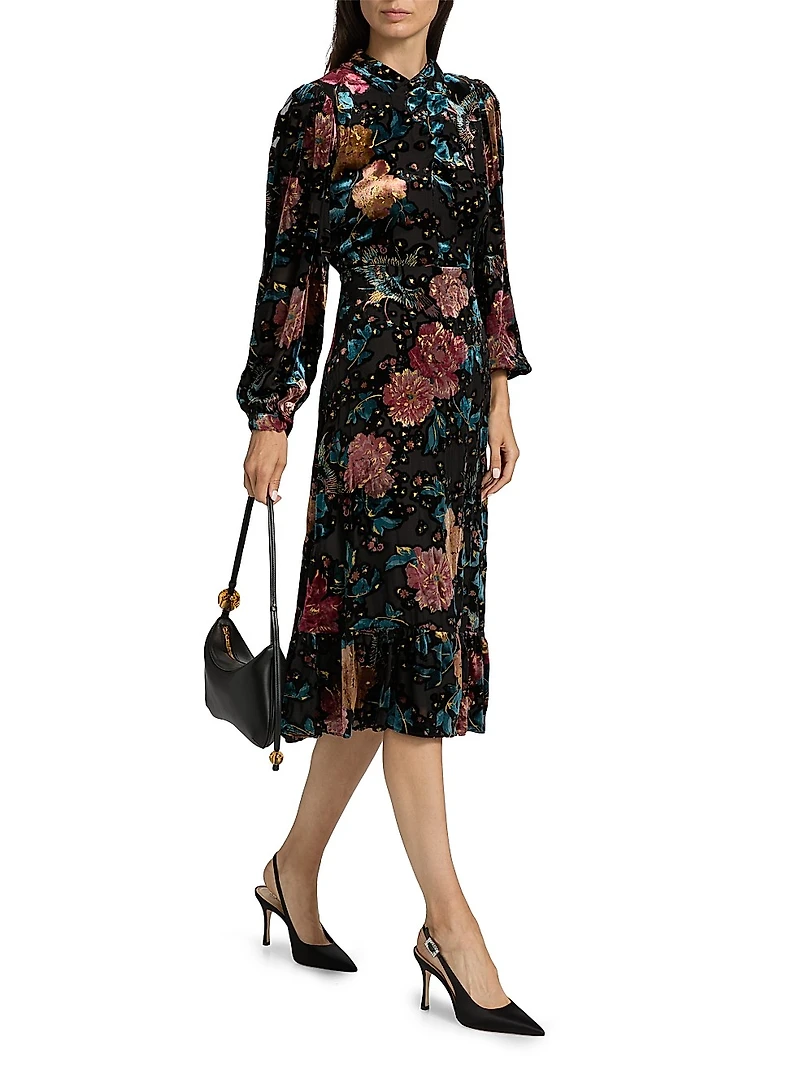 Becca Floral Midi-Dress