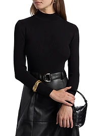 Miranda Mixed-Media Midi-Dress