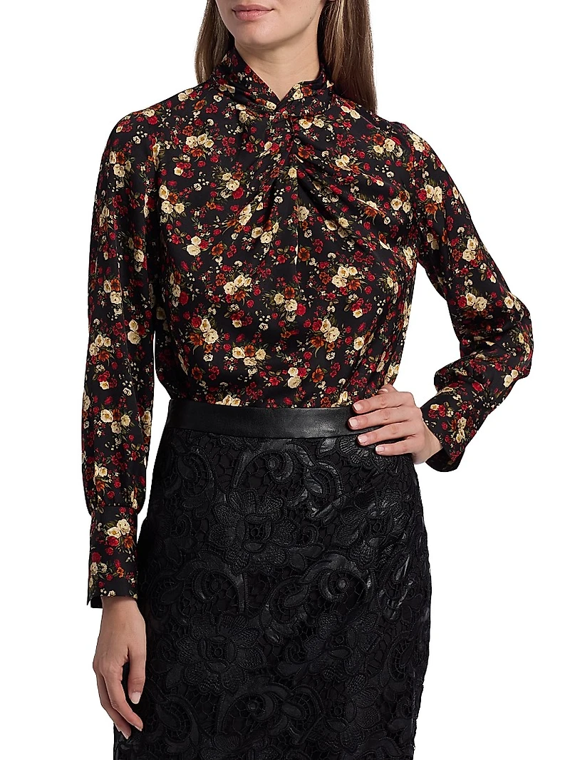 Lola Floral Silk Blouse