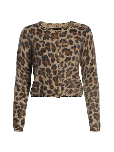 Jillian Leopard Cashmere Cardigan