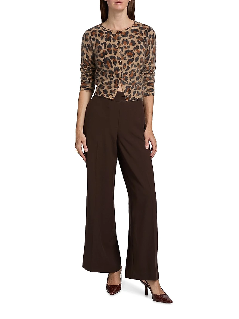 Jillian Leopard Cashmere Cardigan