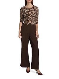 Jillian Leopard Cashmere Cardigan